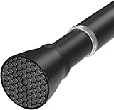 HAOYUNTE Gardinenstange ohne Bohren 75-160 cm Ø 22 mm – Teleskop-Klemmstange, verstellbare Vorhangstange für Fenster, Dusche, Tür & Kleiderschrank (Schwarz)
