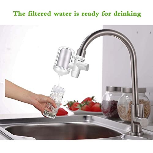 Faucet Water Filter Faucet Mount Water Filtration System Water Purifier Faucet Mount Water Filters For Kitchen Sink Reduces Chlorine Heavy Metals Bad Taste - Fits For Standard Faucets #TOP4