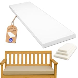 Leanbe Schaumstoffplatte – Polsterschaum Mittelhart N2237 – Schaumstoff Matratze, Möbelschaum, Zuschnitt – Polster Schaum für Sitzbank, Sofa, Palettenmöbel (140 x 50 x 5 cm)