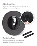 Zylioo XL Mens Felt Panama Hats for Big Heads,Winter Fedora Sun Hat,Warm Jazz Hat with Belt Buckle - Image 3
