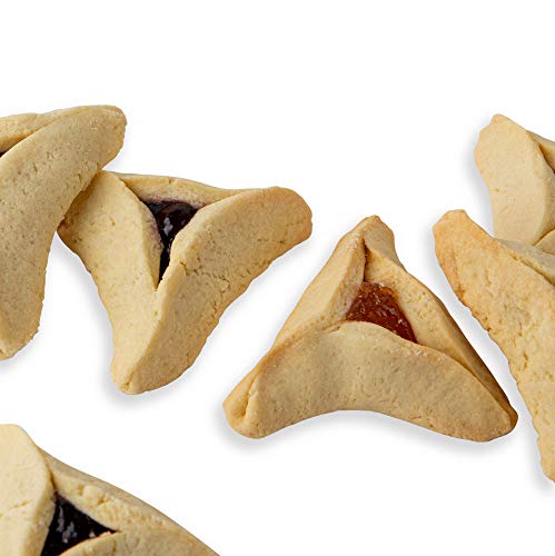 Gluten Free Hamentashen Cookies, 8 Oz [2 Pack] Mouthwatering Raspberry & Apricot Hamantaschen | Shortbread Cookies | Care Packages For College Students | Stocking Stuffers | Holiday Gift Baskets By Glutenfreepalace (About 12 Hamantaschen) #TOP3