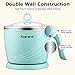 Topwit Electric Cooker Mini, Electric Cooker, Noodles Cooker, Electric Kettle with Multi-Function for Steam, Egg, Soup and Stew with Over-Heating & Boil Dry Protection, Dual Power, 1.2L, Green