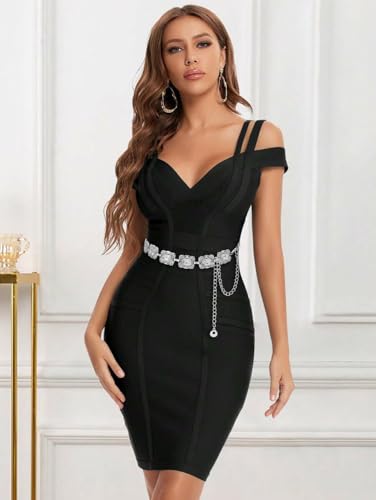 Western Square Waist Chain for Women Metal Chain Link Belt Adjustable Waist Chain Chunky Cowgirl Boho Chain Belts3