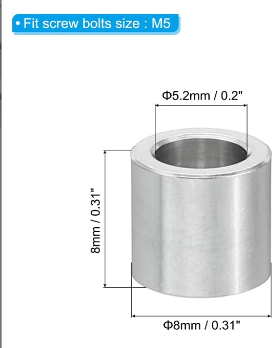 TA-VIGOR 10Pcs M5 Aluminum Spacer - Image 2