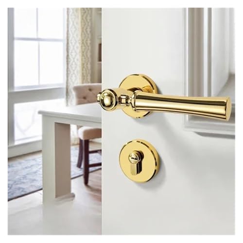 Cerradura de puerta interior para dormitorios, diseño con manija y llave 3
