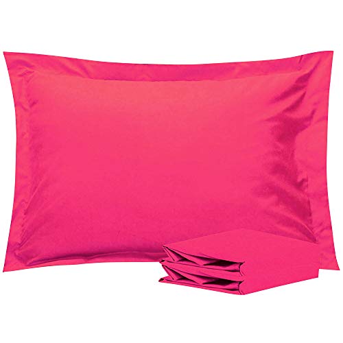 NTBAY Standard Pillow Shams, Set of 2, Microfiber, Magenta