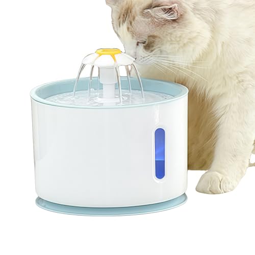 Guyyelt 給水器 猫 水飲み器 犬 ペット給水器 大容量 2.4L 省エネ 循環式水飲み器 4重濾過 自動給水器 水位窓付き 静音 安全設計 空焚き防止 軽量 コンパクト ポータブル お手入れ簡単 メンテナンス簡単 ご自宅、ペットショップ、ギフトなど