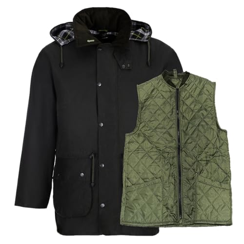Romneys Warme Winter Wachsjacke Poacher 3-in-1 | Inklusive Steppweste |...