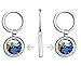 HJ Media Round City of Big Bear Lake Seal (ca ski Town) Metal Round Metal Key Chain Keychain Ring