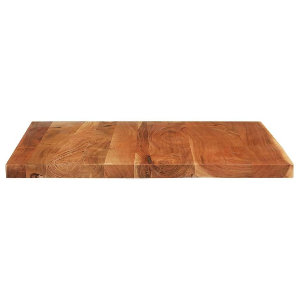 vidaXL Tischplatte, Holzplatte Rechteckig, Massivholzplatte für Bartisch Beistelltisch Esstisch, Ersatztischplatte, 90x80x2,5cm Akazienholz