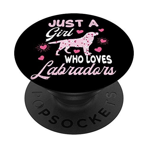 Labrador Retriever Dog Lover Cute Lab Mom Women Kids Girls PopSockets PopGrip Intercambiable