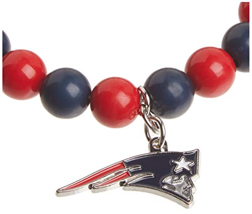 Nfl Siskiyou Sports Womens New England Patriots Fan Bead Bracelet One Size Team Color #TOP3