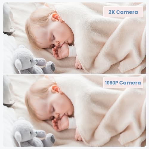 Image of ieGeek 2K HD PTZ Baby Monitor, 5 inch LCD & App, Night Vision