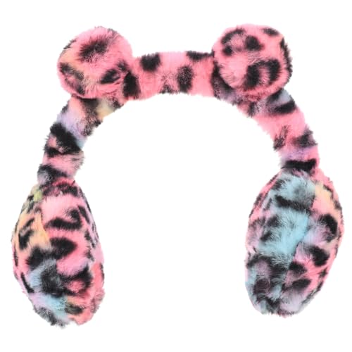 FRCOLOR Adorable Earmuff for Winter Comfortable Ear Protection Cover Stylish Fluffy Ear Warmers for Adults for Cold Weather Cute Foldable Design Leopard Print