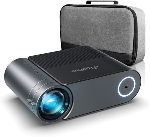 Mini Proyector para Presentaciones, Elephas 2000:1 Full HD 6500 Lumenes , Proyector Portatil Cine en Casa de 200 Pulgadas 1080P Compatible con PS4, PC,HDMI, VGA, TF, AV y USB [Eficiencia energética A+++