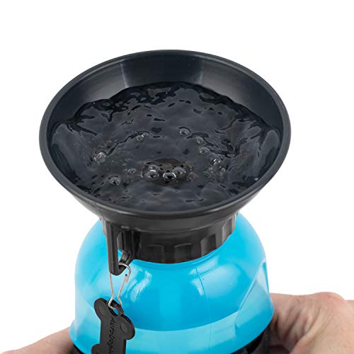 Highwave AutoDogMug Portable Dog Water Bottle, Squeeze Water Bottle with Built-in Travel Bowl for Dogs, Leak-Resistant BPA-Free Dog Water Dispenser