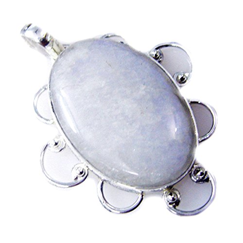 Pendentif rainbow moonstone argent 925 : le cadeau d'anniversaire