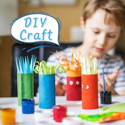 Healifty 20pcs Cardboard Tubes for Craft: Round Kraft Paper Tubes Cardboard Rolls for DIY Arts and Crafts Projects (White) - Image 7