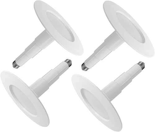 Jolux 4-Pack 5/6" LED Can Lights Retrofit Recessed Lighting,12W=60W,5000K Daylight,800