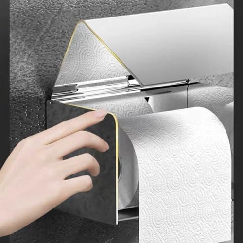 Porte-rouleau de papier hôtelier en inox brossé de qualité supérieure