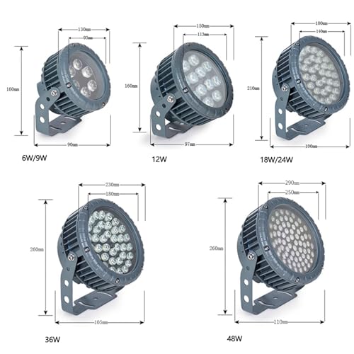 Projecteur LED anti-infiltration IP65 avec spots LED RVB orientables 360°