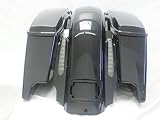 CVO Dual Cut Out Stretched Extended Rear Fender w saddlebags package set 09-2018 (HDB-007-C + FEX-01