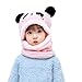 VVXXMO Bambini Inverno Fuzzy Peluche Passamontagna Cappello Cartoon Panda Coniglio Animale Spesso Antivento Copertura Completa Earflap Cappuccio Collo Scaldino Sciarpa, Multicolore, 1