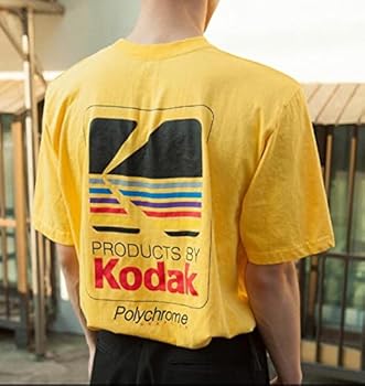 Summer Men Women Korea Retro Loose Wild Kodak Letter Cotton