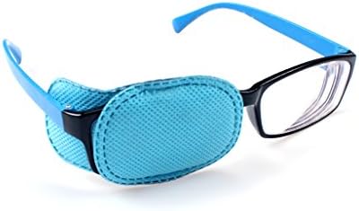 Ewinever(R) 6PCS Amblyopia Eye Patch For Glasses,Treat Lazy Eye and Strabismus for kids,No irritation to children's skin! (Blue)