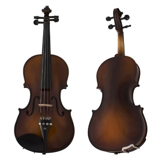 Cecilio 4/4 Full Size Violin, Hand-Carved Solid Maple & Spruce with Ebony Fittings, Includes Case, Bows, Rosin - Ideal for Practice, Performances