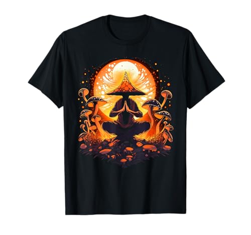 Cottagecore Aesthetic Bouddha Mushroom Head Goblincore T-Shirt