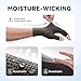 Duerer Arthritis Compression Gloves Women Men for RSI, Carpal Tunnel, Rheumatiod, Tendonitis, Fingerless Gloves for Computer Typing and Dailywork (Black, M)