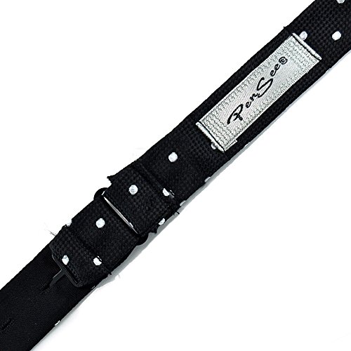 Pensee Mens Self Bow Tie Black And White Polka Dot Jacquard Woven Silk Bow Ties #TOP3