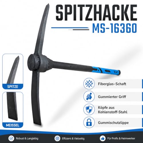 Foto von BITUXX® Spitzhacke Pickel Hacke Breithacke Kreuzhacke 3 Kg