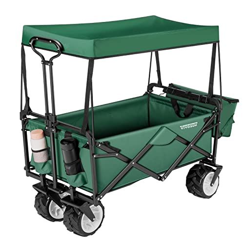 Image of VIVOSUN Folding Collapsible Wagon Utility Outdoor Camping Beach Cart