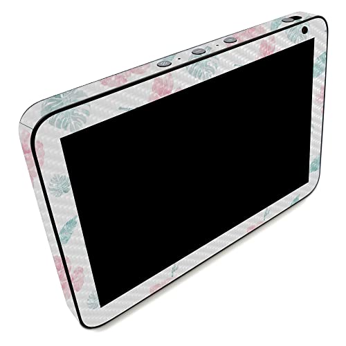 Image of MightySkins Carbon Fiber Skin Compatible with Amazon Echo Show 8 (Gen 2) - Paper Flowers | Protective, Durable Textured Carbon Fiber Finish | Easy to Apply | Made in The USA