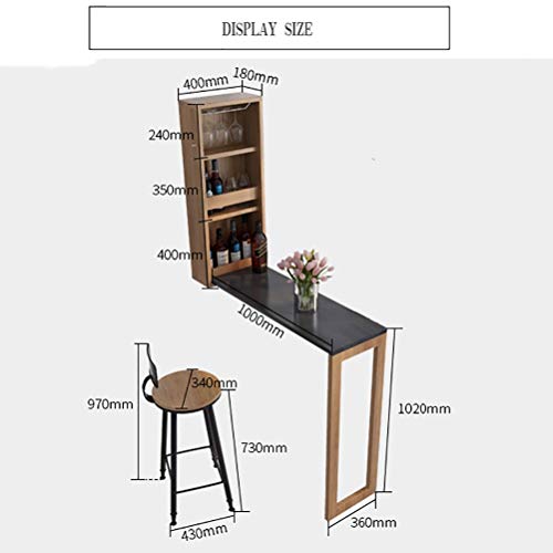 Folding Table And Chairs Set, Wall Mounted Wood Desk, Easy Folding, Space Saving, Stable, Wall Desks For Small Spaces, Folding Wall Table #TOP3