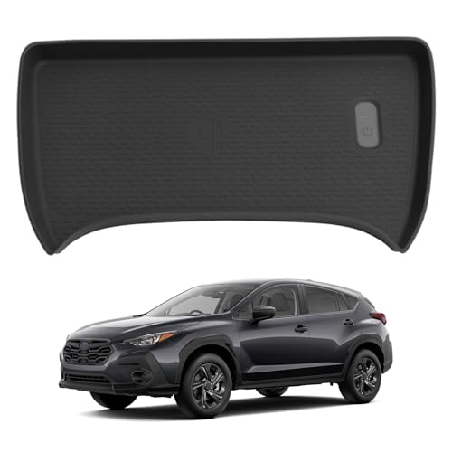 Center Console Wireless Charging Pad Fit for Subaru CrossTrek & Impreza 2024 2025 Silicone Non-Slip Wireless Charger Tray Protective Mat Interior Accessories