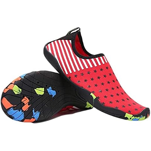 AALINAA beach shoes Women' s Water Shoes Beach Swimming Upstream Shoes Non- slip Quick- drying Snorkeling Shoes Water Socks swimming beach shoes Cover