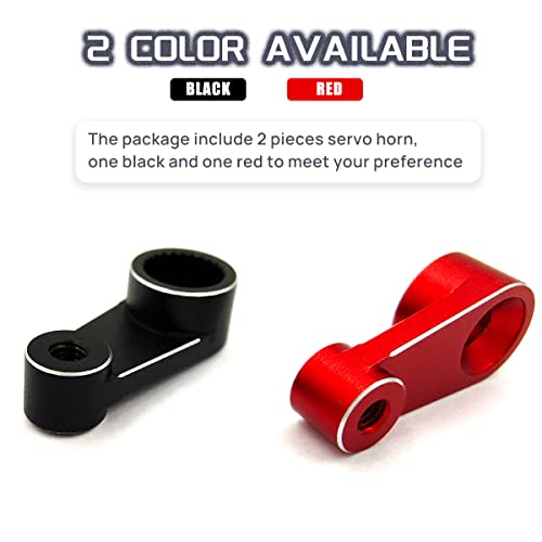 Hoplex 25T Servo Arm Servo Horn Upgrade Accessories For 1/18 Trx4M Stock Servo(Black & Red) #TOP4