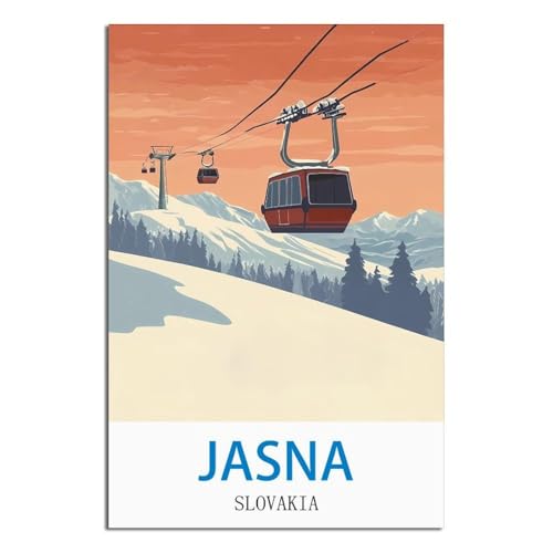 Jasna Slovaquie affiche de voyage vintage 60x90 cm poster deco salon