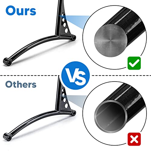 Weisen 24 Inch Tall Detachable Passenger Backrest Sissy Bar Compatible With 2006-2017 Harley Dyna Fat Bob Fxdf, Street Bob Fxdb, Low Rider Fxdl, Super Wide Glide, Gloss Black #TOP3