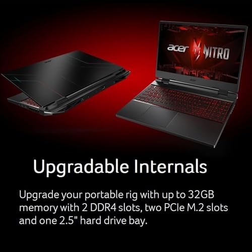 Image of Acer Nitro 5 Gaming Laptop, 15.6 inch FHD IPS 144Hz Display, 12th Gen Intel 12-Core i5-12500H, GeForce RTX 3050, 64GB RAM, 2TB PCIe SSD, Thunderbolt 4, Backlit Keyboard, WiFi6, PDG HDMI Cable, Win 11 Pro