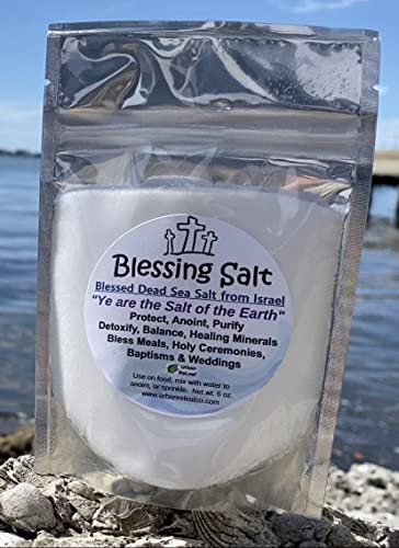 One-Day Sale: Up to 80% Off Urban ReLeaf BLESSING SALT! Blessed Dead Sea Salt from Israel. Holy Ceremony Wedding Anointing Baptism Meals Housewarming, Healing Minerals, 6 oz