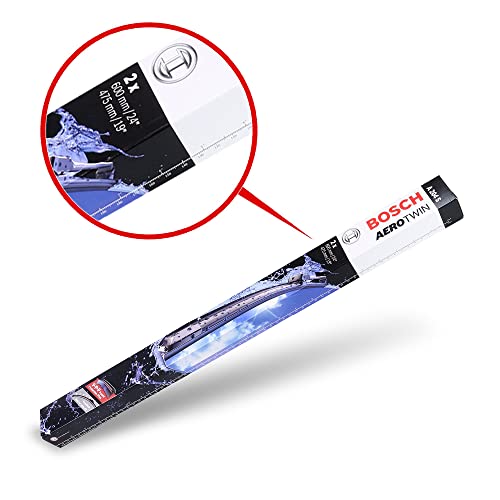 Image of BOSCH 3397014204 AeroTwin Wiper Blade Combo Pack - Set of 2 (24 inch & 19 inch) | Driver and Passenger Side Original Equipment Replacement Blades