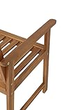 greemotion Gartenstuhl Borkum Outdoor-Stuhl mit Armlehne Gartensessel aus Akazie massiv - 5