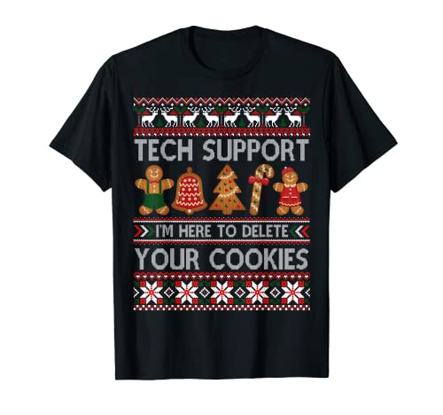 Divertida Navidad Tech Support Shirt Programador de computadora Regalo Camiseta