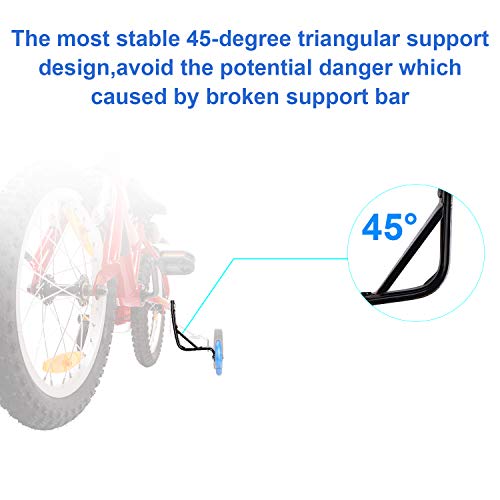 Image of Bike Training Wheels, Pair of Heavy Duty Rear with Stabilizers Mounted Kit for Kids Boy Girls Bikes of Single Speed Bicycle with 12 14 16 18 20 Inch