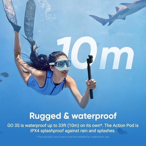 Insta360 GO 3S - 128 GB Black 4K Tiny Portable Vlogging Camera, Hands-Free POVs, Mount Anywhere, Stabilization, 140 Min Battery Life, 10m Waterproof, Pet POV - 4