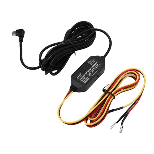 Jectse Kit de Cableado para Cámara de Salpicadero, Cable de Alimentación USB C con Pantalla de Voltaje para Modo de Estacionamiento 24/7, Detección Acc, Filtro Antiinterferencias para